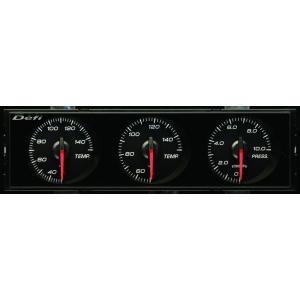 Defi(デフィ) DIN Gauge Style21 3連メーター 白文字/赤指針　品番：DF14...