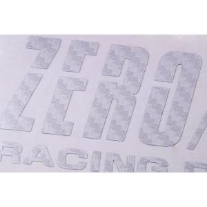 ZEROSPORTS(ゼロスポーツ) オリジナルカッティングステッカー CS-3 シルバーカーボン調...