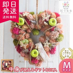 flower ドライフラワー リース PINK＆RED【春の花畑 4329-B】 Φ235mm