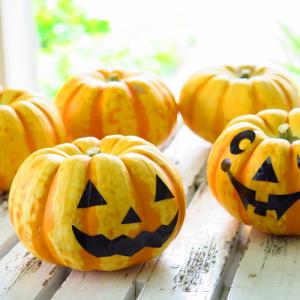 ハロウィン 雑貨『羊毛フェルト オーナメント 3段かぼちゃタワー hw594