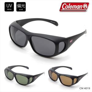 Coleman コールマン オーバーグラス サングラス UVカット 偏光レンズ メンズ 眼鏡対応 トリアセテート ゴルフ サイクリング 太フレーム CM-4019