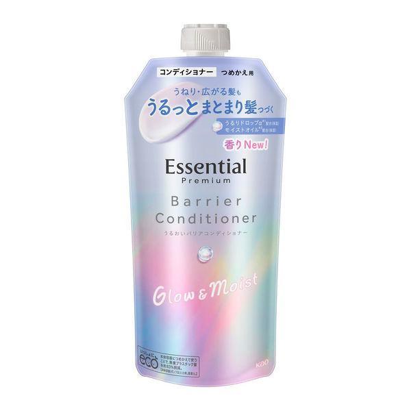 花王 エッセンシャル プレミアム うるおいバリアコンディショナー グロウ＆モイスト つめかえ用 34...
