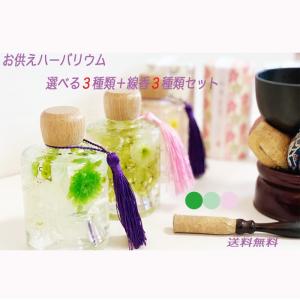 仏花お供えハーバリウム＋線香セット