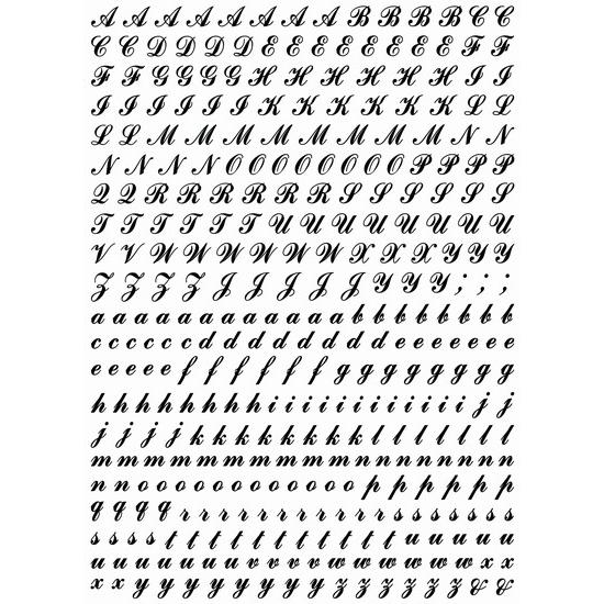 ポーセラーツ 白磁用転写紙 アルファベットＳ（リッチ・ブラック）