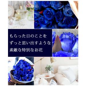 青バラとかすみ草の花束 10本以上〜40本まで...の詳細画像5