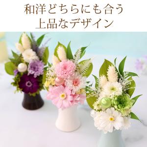 仏花 プリザーブドフラワー 花とLEDローソク...の詳細画像4