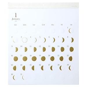 リプラグ 2022年 カレンダー 壁掛 ミチル kira 月が高級感のある黄金色 A22-390 送料無料