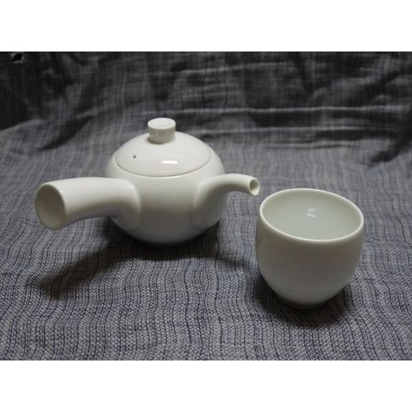 波佐見焼 白磁急須セット 「丸小」　左手用