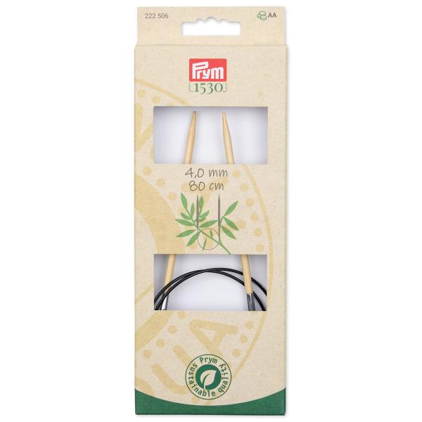 《Prym》プリム・1530　あみ針　バンブー・輪針　6号(4.0mm）/80cm　222506