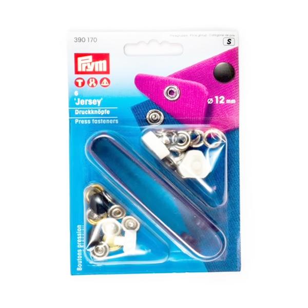 《Prym》プリム・スナップ・ ジャージー・キャップ・ブラック　12mm/6セット　リフィール　アメ...
