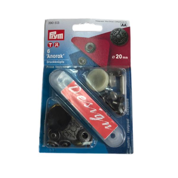 《Prym》プリム・スナップ　アノラック 　径20ｍｍ/6セット入キット付　フュージョン/アンティー...