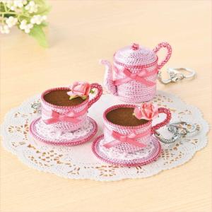 メタリックヤーン キット エコキーホルダー ティータイム・ブルー TC