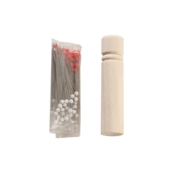 待針 LONGまち針 赤白mix 80本入 5個単位 LH441040 リトルハウス パッチワーク ...