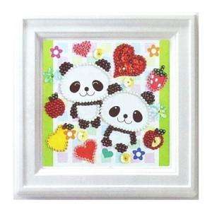 夏休み 工作 手芸キット ミニプッシュ なかよしパンダちゃん