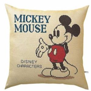 刺繍キット オリムパス 5881ミッキーマウス クロスステッチ刺しゅうキット クッションカバー 刺繍...