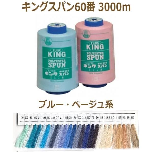 ミシン糸 キングスパン 60番 3000ｍ 3行目 フジックス
