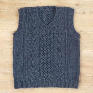 手編みフェルトニットベスト Big Rovieで編むニットベスト | Jul Knitting キット | ［hus:］フース