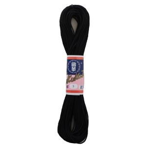 丸ゴム 黒 3本丸 30ｍ 2mm ゴムひも 日本製 国華 2F