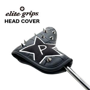 エリート グリップ ブラッククロコ スタッド付き パターカバー ハーフマレット型 メンズ レディース elite grips putter cover