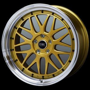 TRYALPHA Leowing FM-9 20インチ 8.5J +38 5-114.3 ゴールド 4本で送料