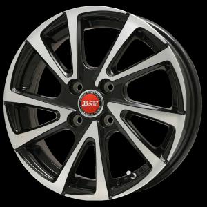 BIGWAY B-win VENOZA10 16インチ 5.0J +45 4-100 ブラックポリッシュ 4