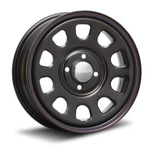 MLJ デイトナ SS 14インチ 5.0J +42 4-100 ブラック（レッド/ブルーライン） 4本で送料無料 DAYTONA SS｜handelondemand2