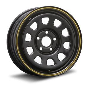 MLJ デイトナ SS 15インチ 6.0J +30 5-108 ブラック（イエローライン） 4本で送料無料 DAYTONA SS