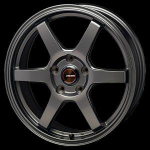 TRYALPHA J-TECH S-6 16インチ 6.5J +48 5-114.3 ガンメタ 4本で送料