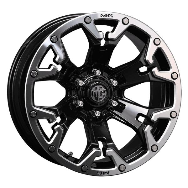 CRIMSON MG GOLEM 16インチ 7.0J +35 5-114.3 ブラックxマシニング...