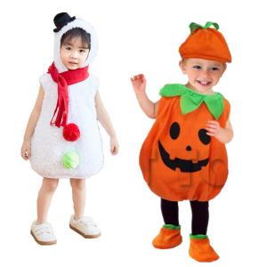 着ぐるみ コスチューム ハロウィン パンプキン 雪だるま かぼちゃ カボチャ コスプレ 赤ちゃん ベビー キッズ 子供 女の子 男の子 仮装 衣装