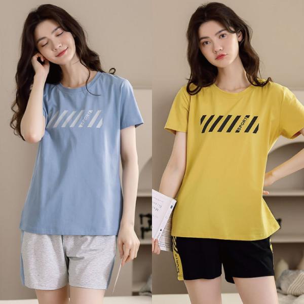 パジャマ レディース ルームウェア セットアップ 上下セット 半袖 夏 かわいい おしゃれ 薄手 ゆ...