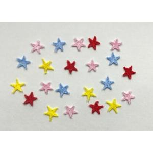 ワンポイント アップリケ 星 5個セット 14mm×14mm 全4色 No.165-4030 スター｜handicraftcoco