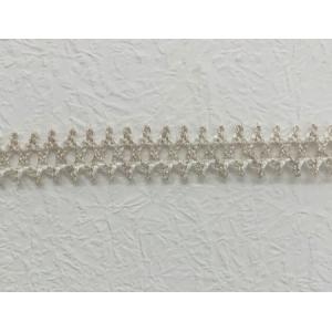 トーションレース 麻色×白 ツートンカラー 日...の詳細画像1