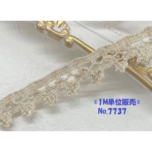 麻混トーションレース 日本製　15mm巾 　1M単位販売　NO.7737