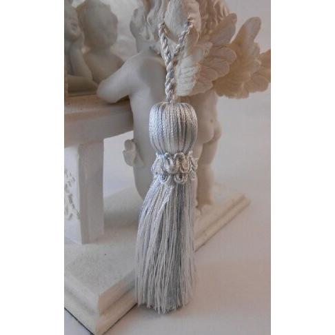 スモールカラータッセル 80mm　シルバーグレー 1 日本製 No.TR9682-1