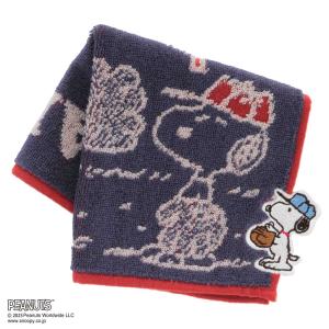 6月24日 午前0時 販売開始【SALE ￥660→￥440】33％OFF！ スヌーピー　タオルハンカチ　野球　ネイビー