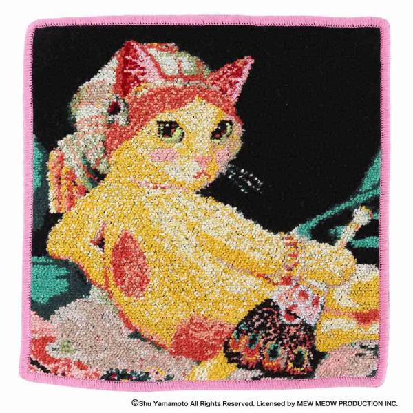 キャットアート　シェニール織　タオルハンカチ「グランド・オダリスク」 ドミニク・ニャングル　【CAT...