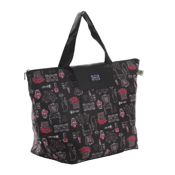 アナ スイ　ファスナー付きエコバッグ/マイバッグ リプリーブシリーズ ブティック柄 （パッケージ入り...