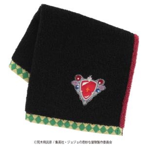ジョジョの奇妙な冒険戦闘潮流　タオルハンカチ　リサリサ/エイジャの赤石 　ブラック
