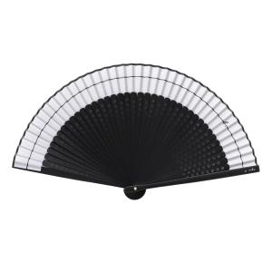 アニエスベー　扇子　ボーダー　ホワイト