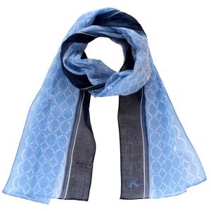 キタムラ　ロングチーフ（UVカット加工）　バッグシルエット　ブルー