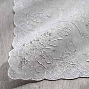 aurora スワトー刺繍スクエアハンカチ 汕頭 スワトウ花嫁 結婚式 婦人