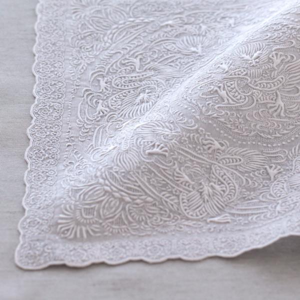 汕頭手刺繍　ハンカチ　7518