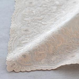 aurora スワトー刺繍スクエアハンカチ 汕頭 スワトウ花嫁 結婚式 婦人