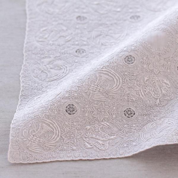 汕頭手刺繍　ハンカチ　ヘリテージ　