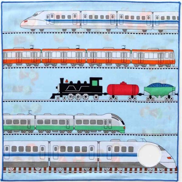 電車　ブルーミーズ　穴あきリバーシブルハンカチ | bloomie’ s　プチギフト プレゼント ギ...