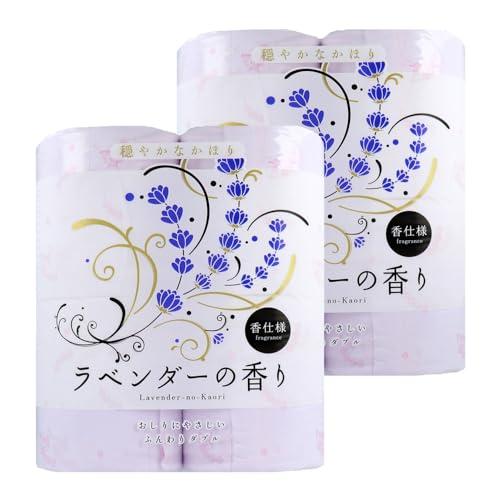 四国特紙 トイレットペーパー ラベンダーの香り ダブル 8ロール（4ロール×2袋）まとめ買い