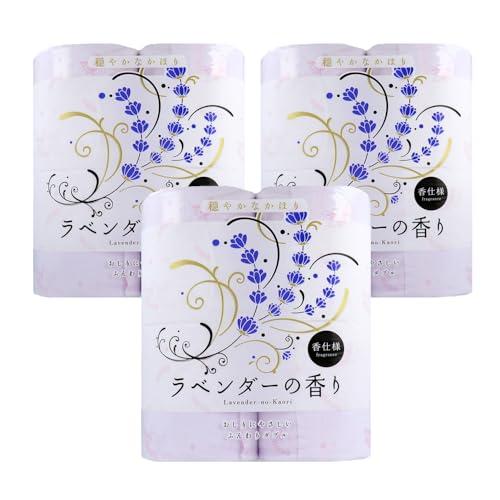 四国特紙 トイレットペーパー ラベンダーの香り ダブル 12ロール（4ロール×3袋）まとめ買い