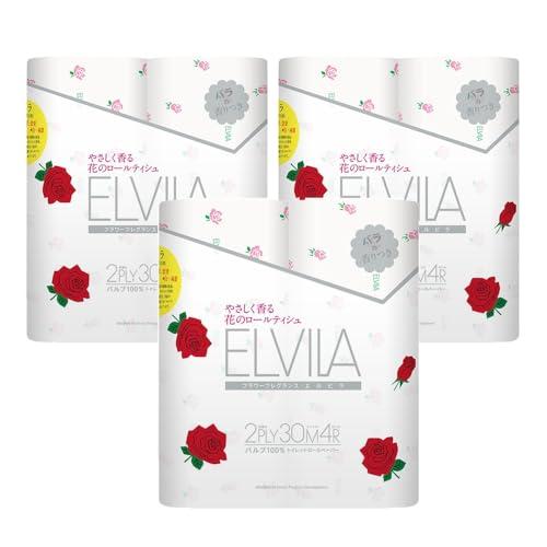 四国特紙 トイレットペーパー バラの香り ダブル 12ロール（4ロール×3袋）まとめ買い