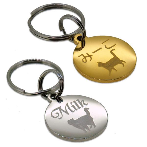 愛猫にぴったり かわいい丸いタイプの迷子札 ステンレス サークルＳ